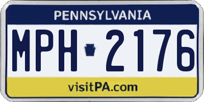 PA license plate MPH2176
