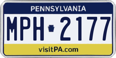 PA license plate MPH2177