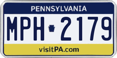 PA license plate MPH2179