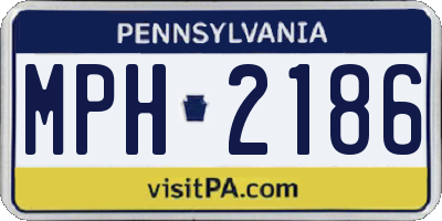 PA license plate MPH2186