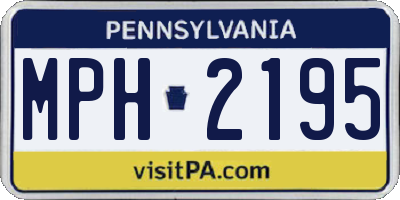 PA license plate MPH2195