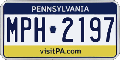 PA license plate MPH2197