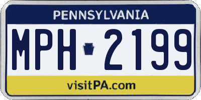 PA license plate MPH2199