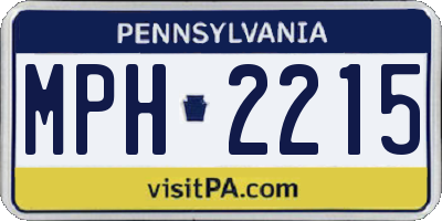 PA license plate MPH2215