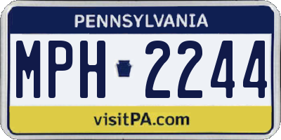 PA license plate MPH2244