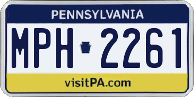 PA license plate MPH2261