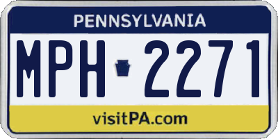 PA license plate MPH2271