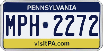 PA license plate MPH2272