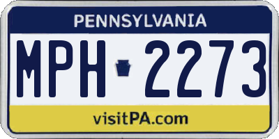 PA license plate MPH2273