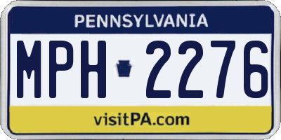 PA license plate MPH2276