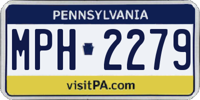 PA license plate MPH2279