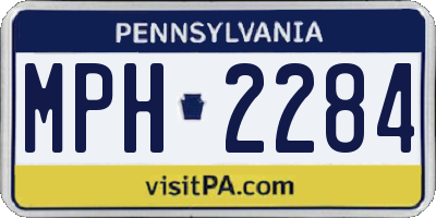 PA license plate MPH2284