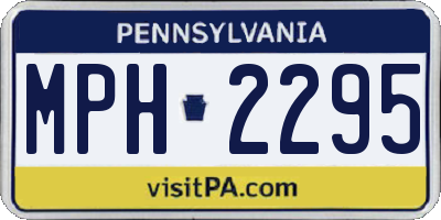 PA license plate MPH2295