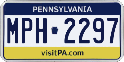 PA license plate MPH2297