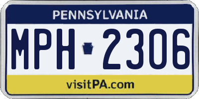 PA license plate MPH2306