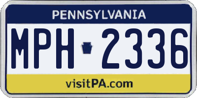 PA license plate MPH2336