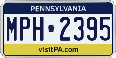 PA license plate MPH2395
