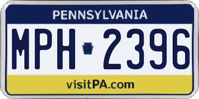 PA license plate MPH2396