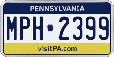 PA license plate MPH2399