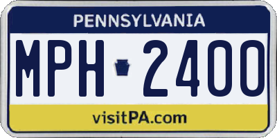 PA license plate MPH2400