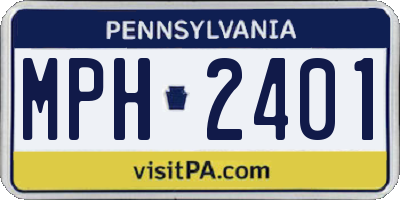 PA license plate MPH2401