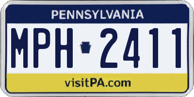 PA license plate MPH2411