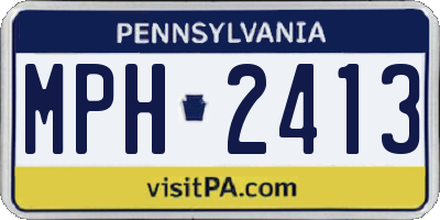 PA license plate MPH2413
