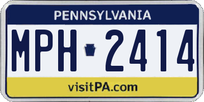 PA license plate MPH2414