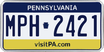 PA license plate MPH2421