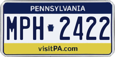 PA license plate MPH2422