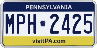 PA license plate MPH2425
