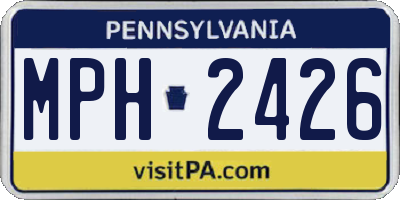 PA license plate MPH2426