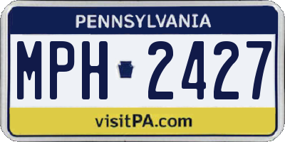 PA license plate MPH2427