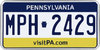 PA license plate MPH2429