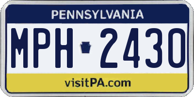 PA license plate MPH2430