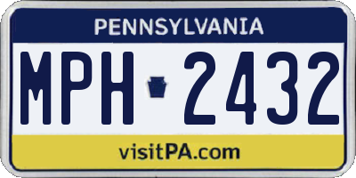 PA license plate MPH2432