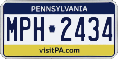 PA license plate MPH2434