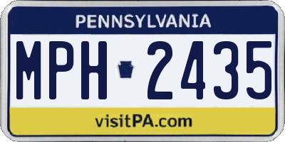 PA license plate MPH2435