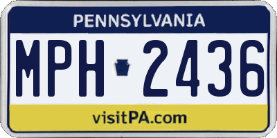 PA license plate MPH2436