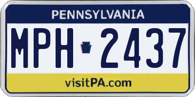 PA license plate MPH2437