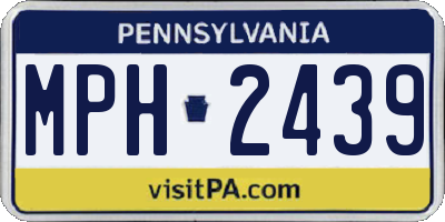 PA license plate MPH2439