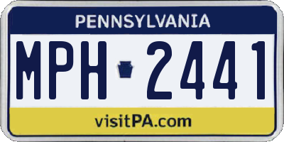 PA license plate MPH2441