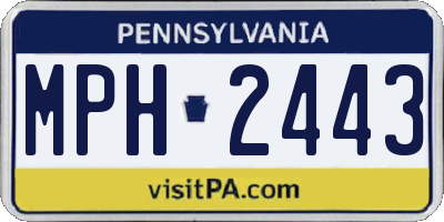 PA license plate MPH2443