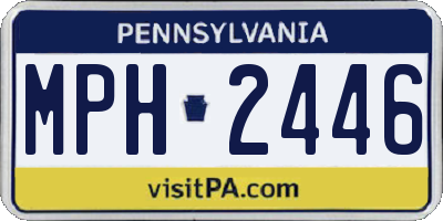 PA license plate MPH2446