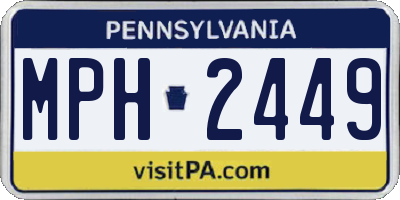 PA license plate MPH2449