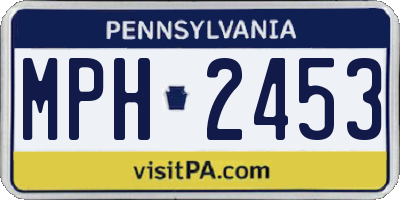 PA license plate MPH2453