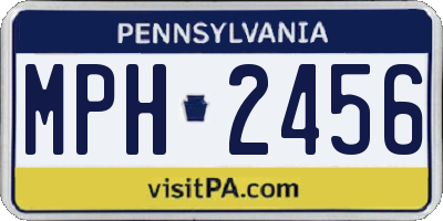 PA license plate MPH2456