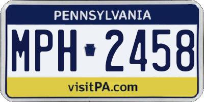 PA license plate MPH2458