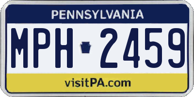 PA license plate MPH2459