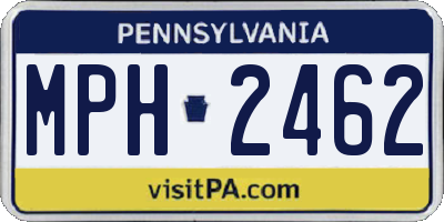 PA license plate MPH2462